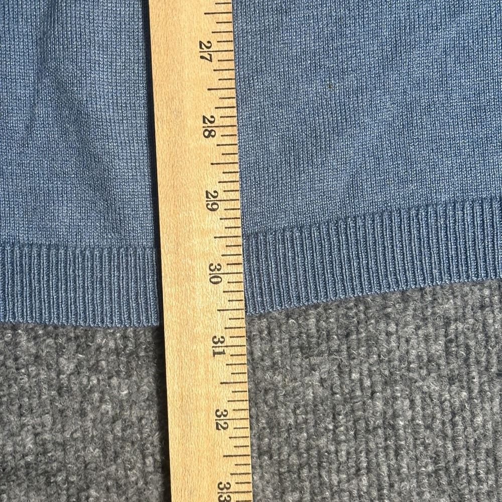 Banana Republic V-Neck Sweater Mens Tall XL Blue Silk Cashmere Pullover Luxury - Picture 7 of 9